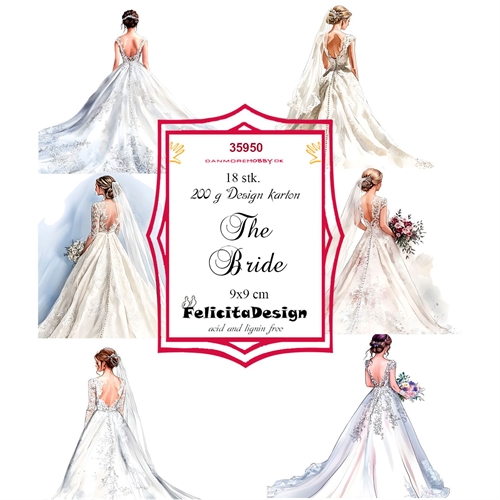 Toppers The Bride 18stk 9x9cm 200g